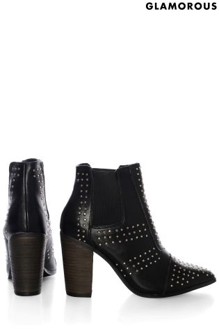 Glamorous Studded Ankle Boots